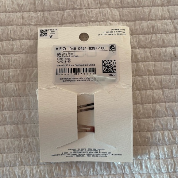 American Eagle Bow Barrette 2-Pack - Set of 2 - Picture 4 of 5